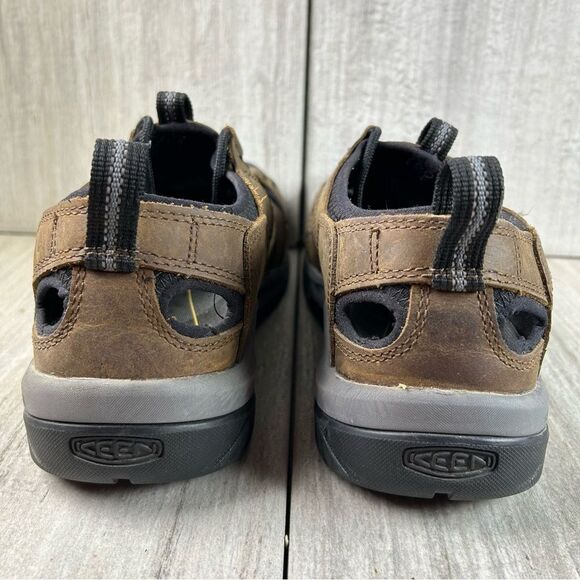 KEEN Utility Atlanta II Brown Leather Steel Toe Sandal Shoe Mens Size 9 EE Wide - Picture 7 of 10